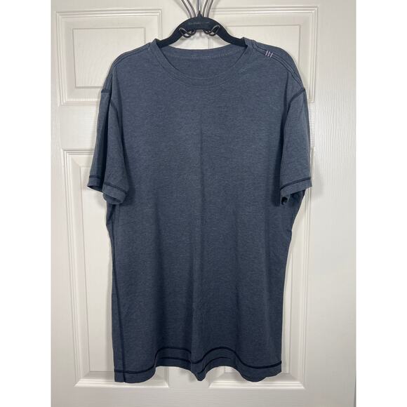 Lululemon Mens Grey Gray Gym Short Sleeve T Shirt XL Fitness Workout - Picture 1 of 5